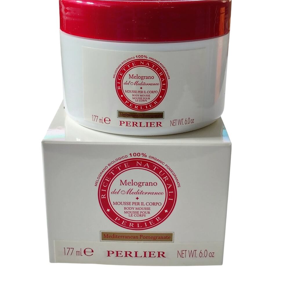 Perlier Melograno Mediterranean Pomegranate Body Mousse 6 oz. NEW Skin Organic